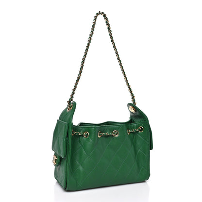 Chanel Caviar Quilted Mini Chanel 25 Handbag Green 3 of 11