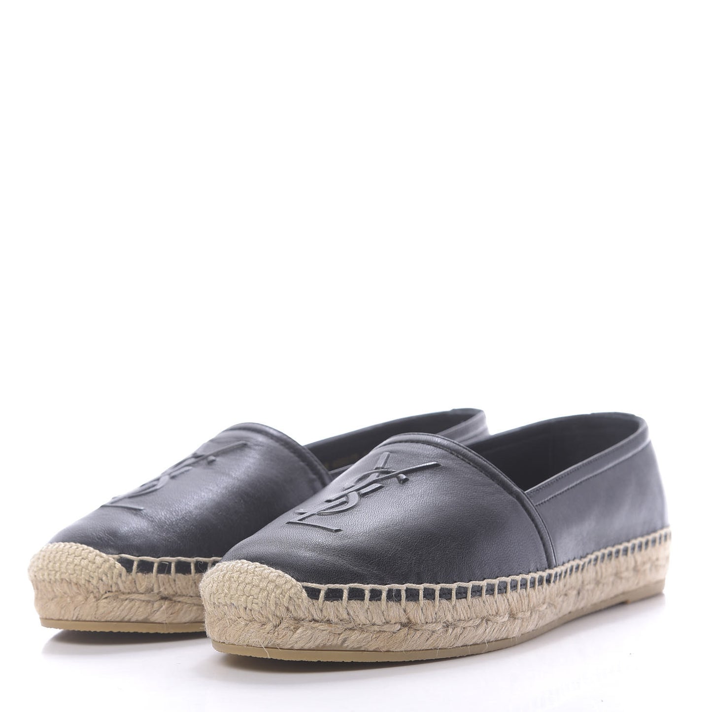 Lambskin Monogram Espadrilles 36.5 Black