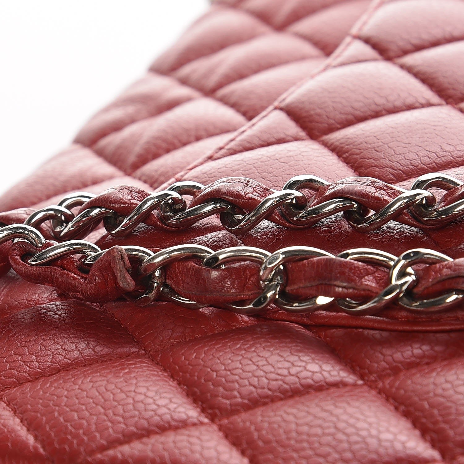 Chanel Caviar Quilted Medium Double Flap Red 16 of 17