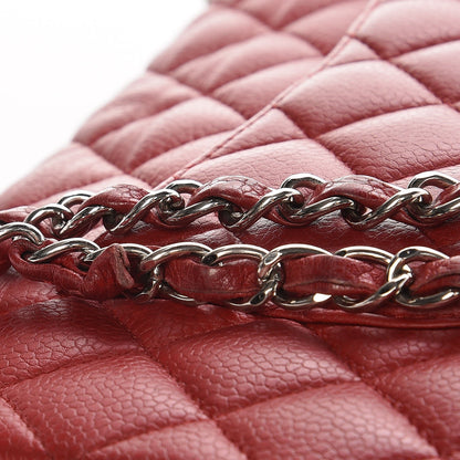 Chanel Caviar Quilted Medium Double Flap Red 16 of 17