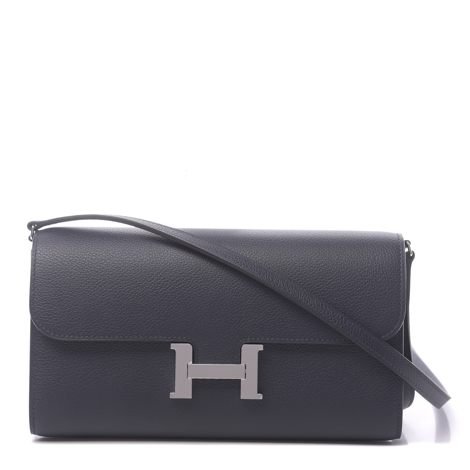 Hermes Evercolor Constance Wallet To Go Bleu Nuit 1 of 11