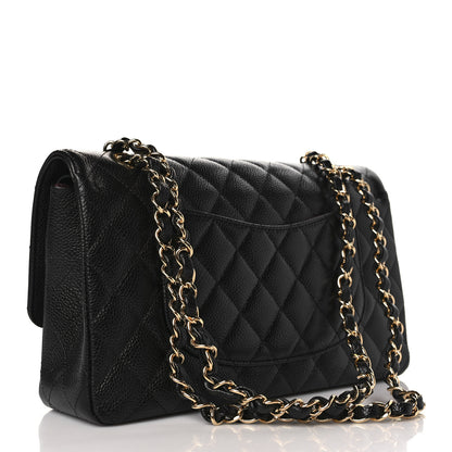 Chanel Caviar Quilted Medium Double Flap Black 3 of 9