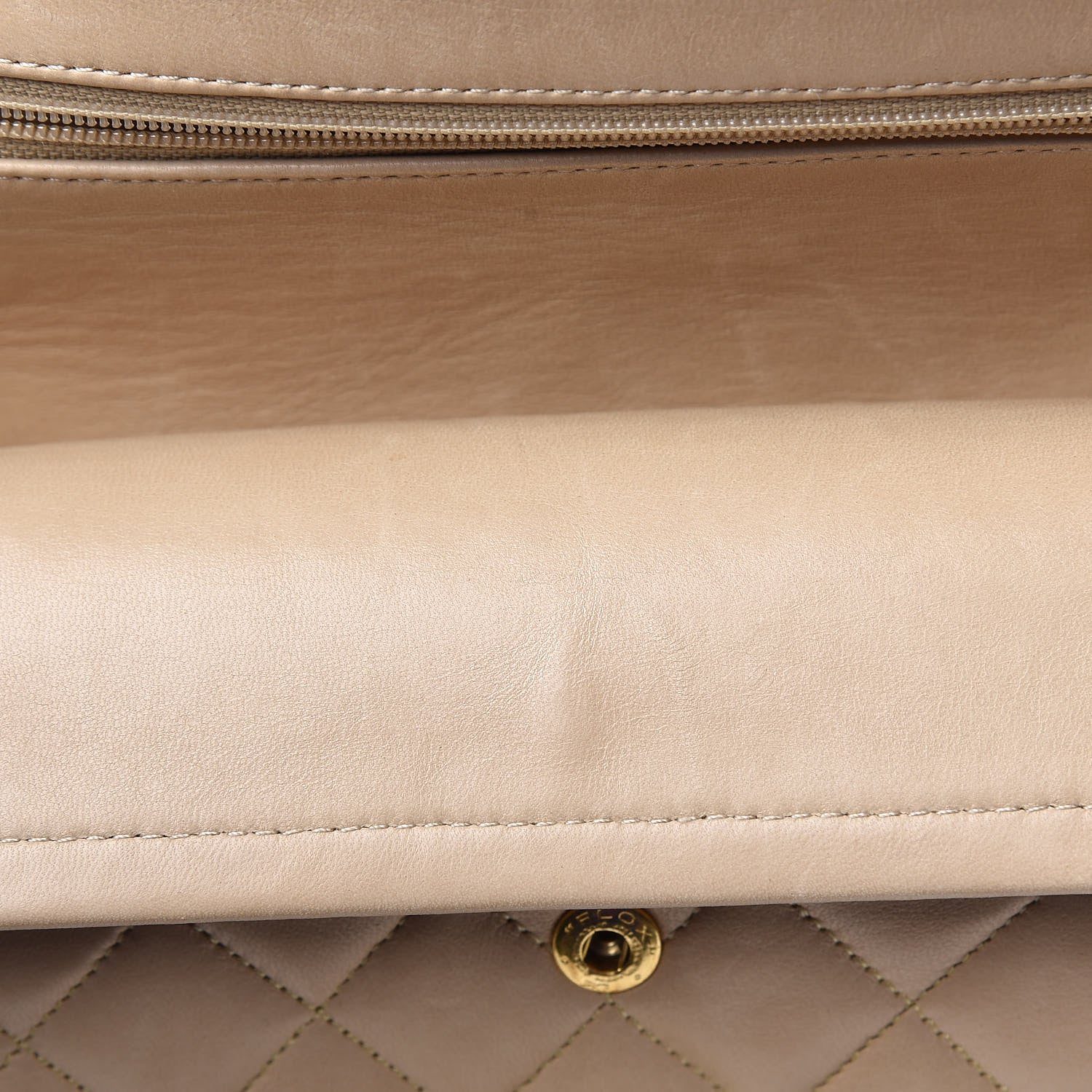 Chanel Lambskin Quilted Small Double Flap Beige 18 of 19