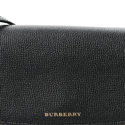 Burberry Grainy Calfskin House Check Henley Wallet On Chain Black 8 of 10