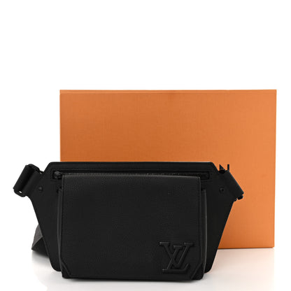 Louis Vuitton Grained Calfskin Aerogram Takeoff Sling Black 11 of 11