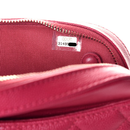 Chanel Caviar Quilted Camera Case Dark Pink 7 of 10