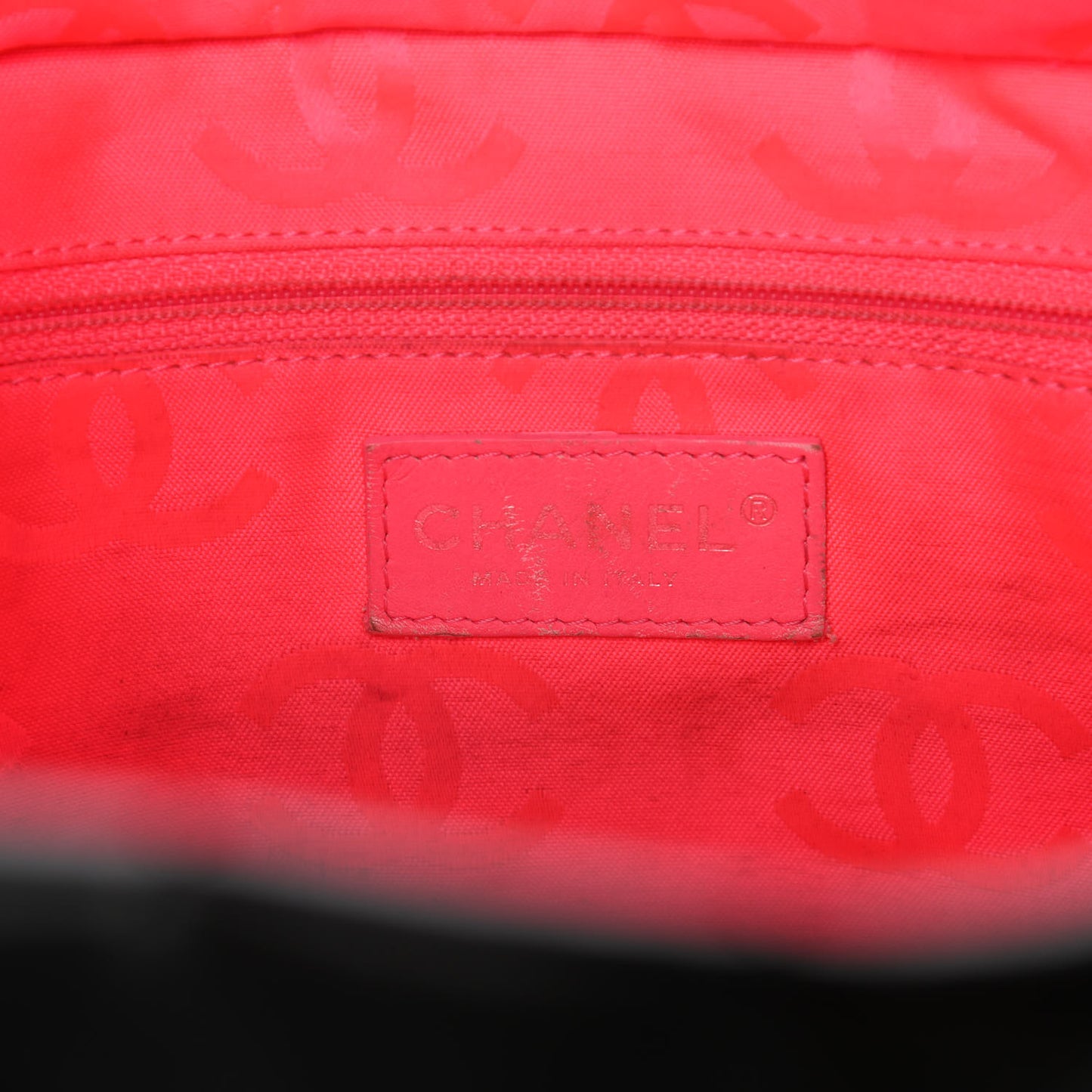 Calfskin Quilted Large Cambon Tote Black