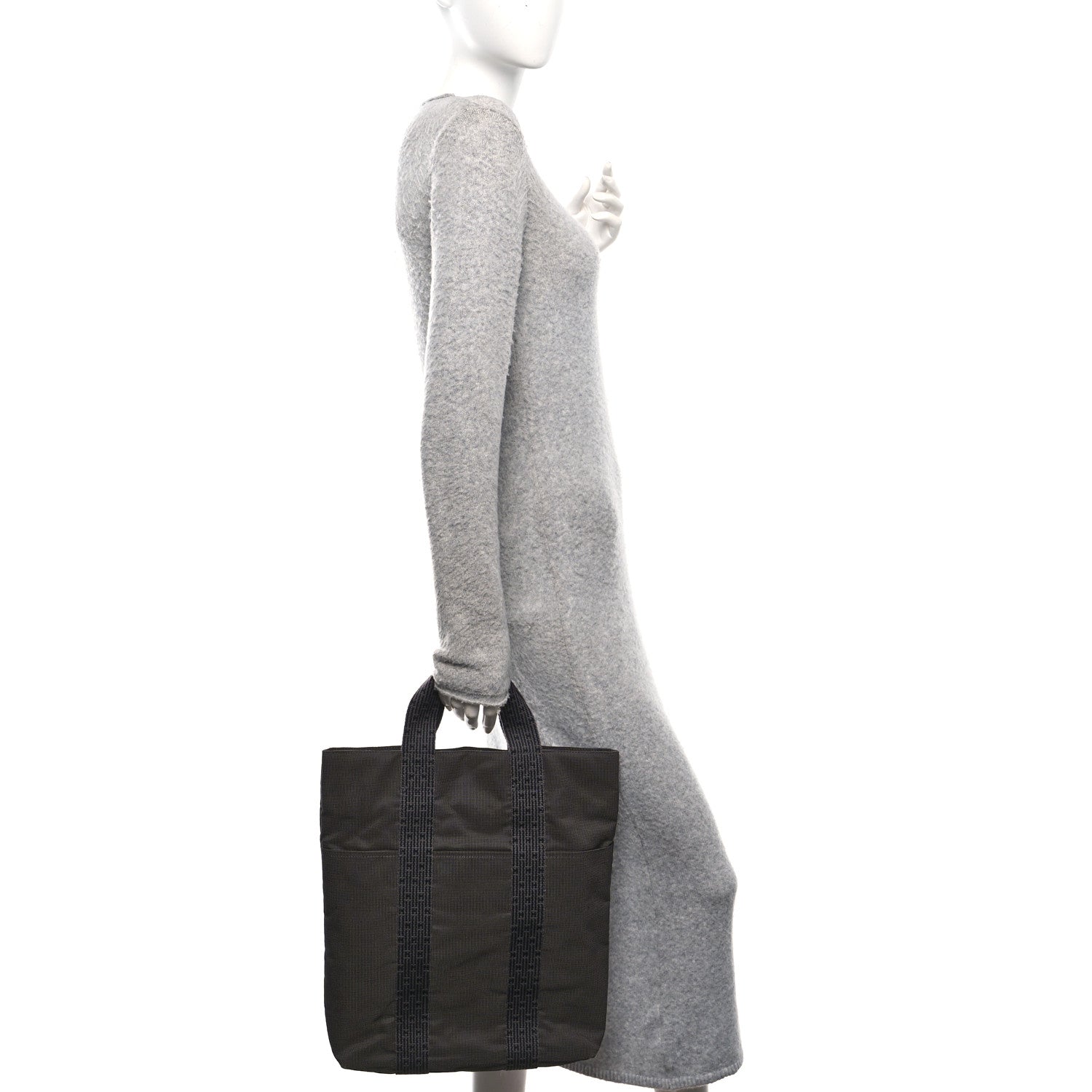 Hermes Canvas Herline Cabas Grey 2 of 10