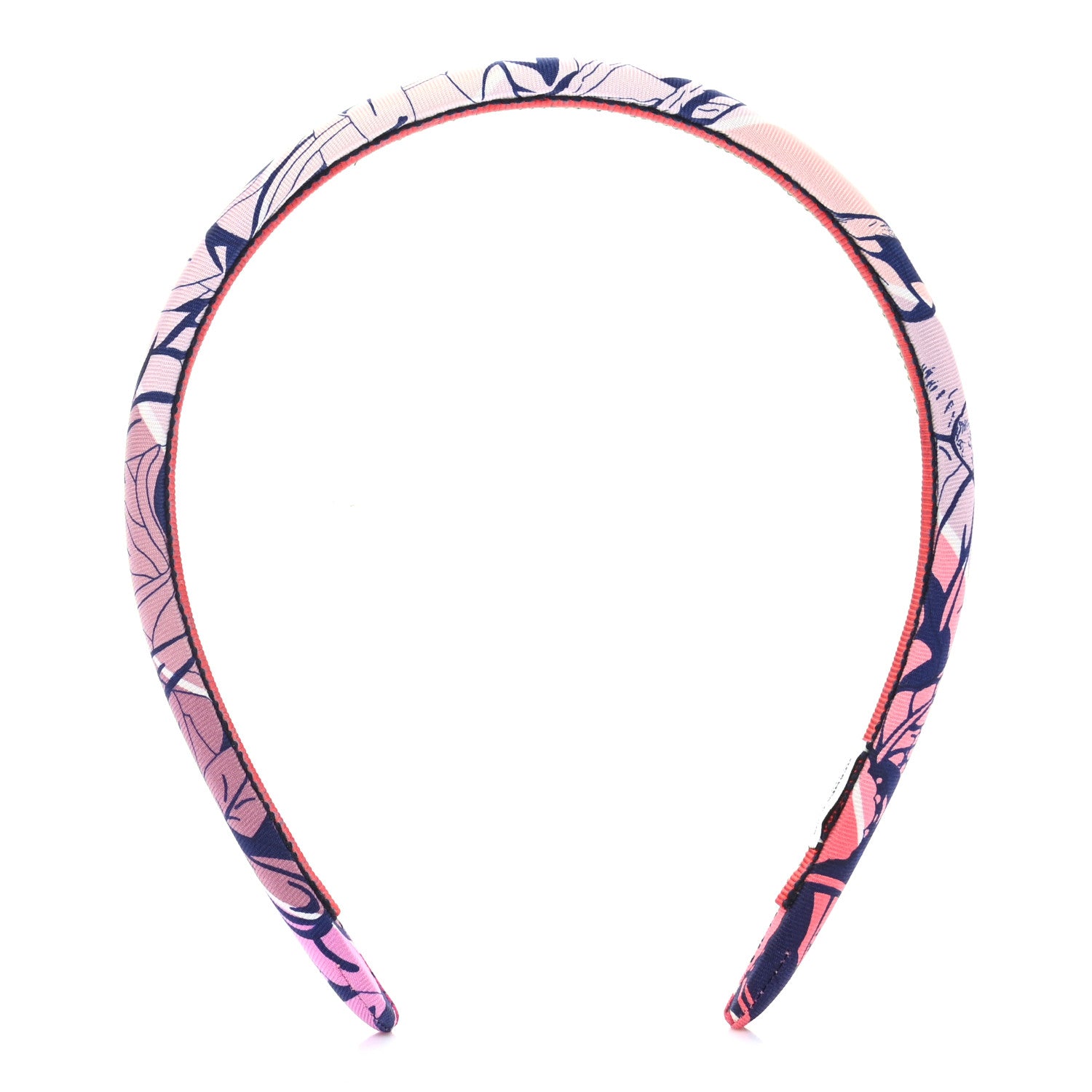 Hermes Silk Twill Jungle Love Rainbow Elsa Headband Rose 1 of 4