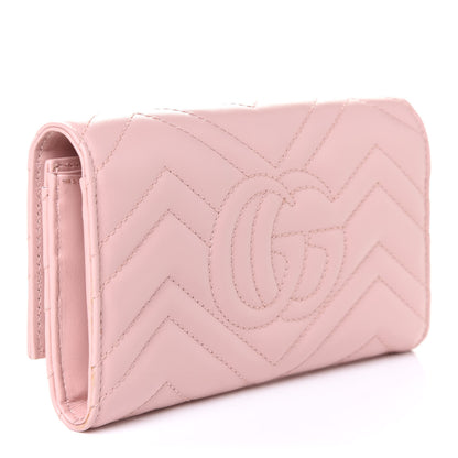 Gucci Calfskin Matelasse GG Marmont Continental Wallet Perfect Pink 2 of 4