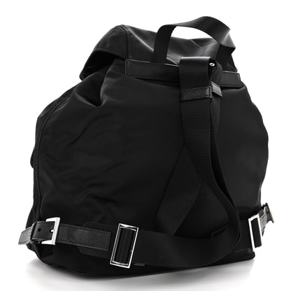 Prada Tessuto Nylon Saffiano Medium Backpack Black 3 of 9