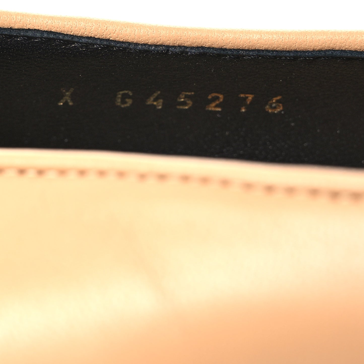 Lambskin Grosgrain Cap Toe CC Moccasin Loafers 35 Beige Black