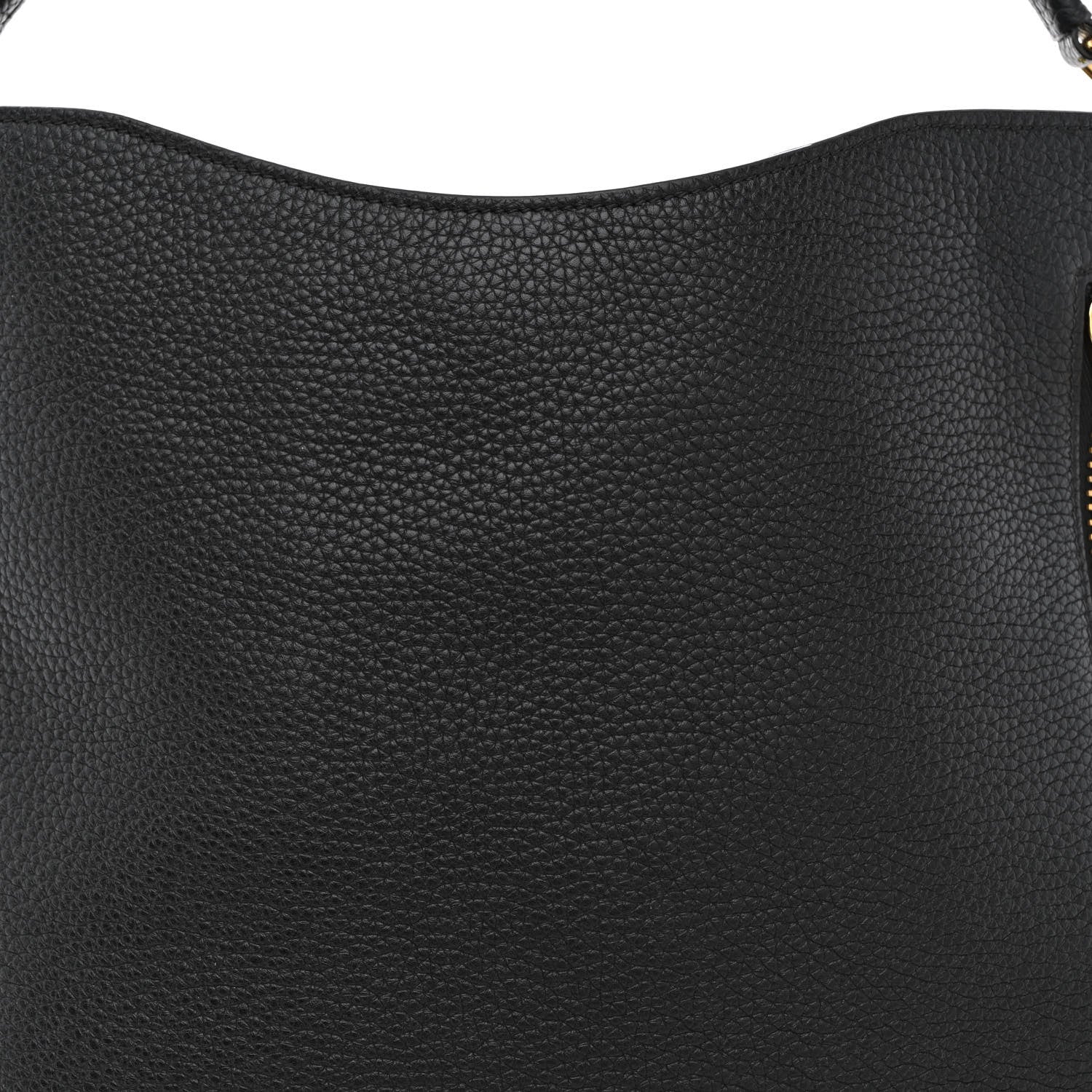 Tom Ford Pebbled Calfskin Large Alix Padlock Zip Hobo Bag Black 10 of 12