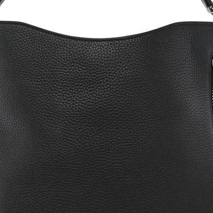 Tom Ford Pebbled Calfskin Large Alix Padlock Zip Hobo Bag Black 10 of 12