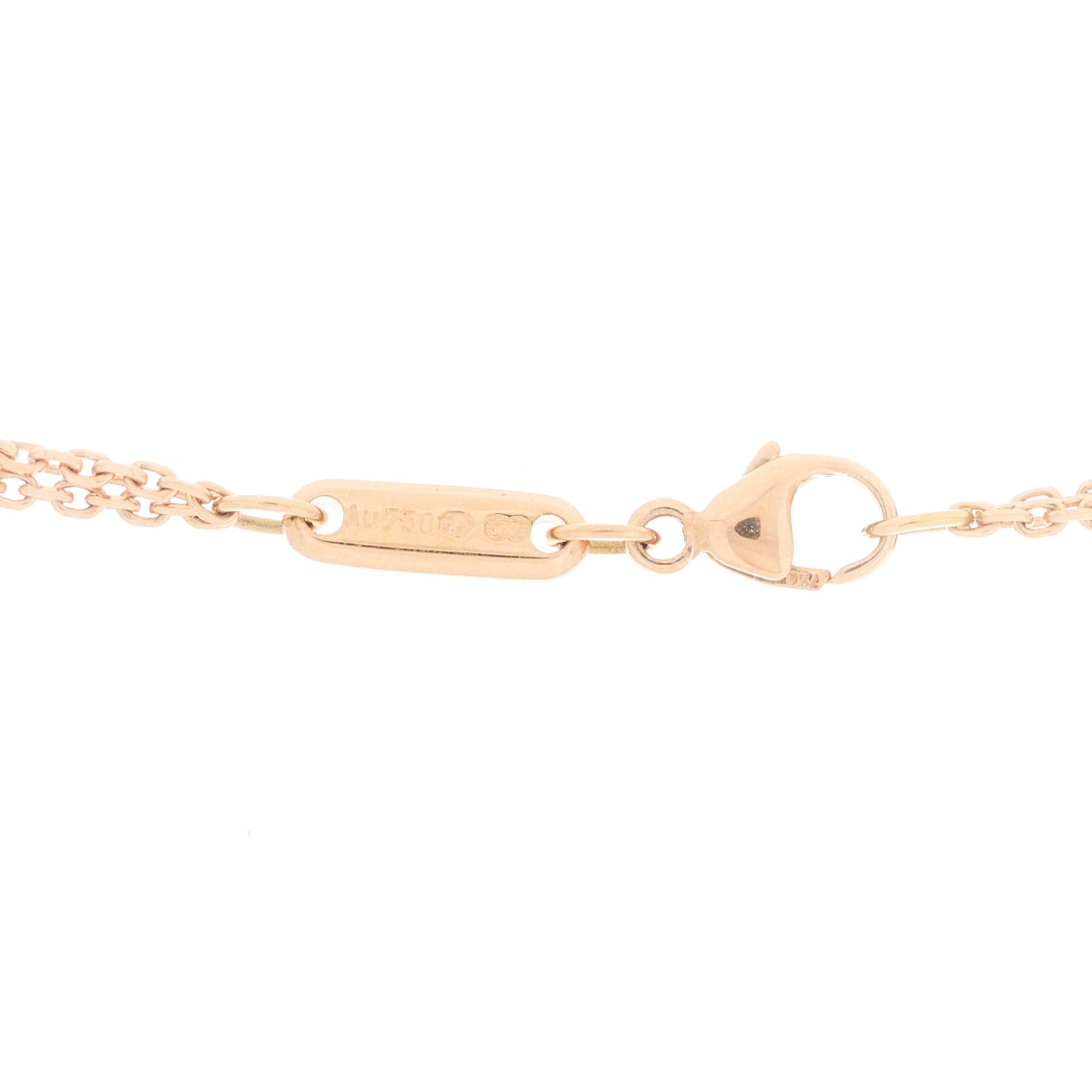 18K Rose Gold Diamond Happy Diamonds Pave Pendant Necklace