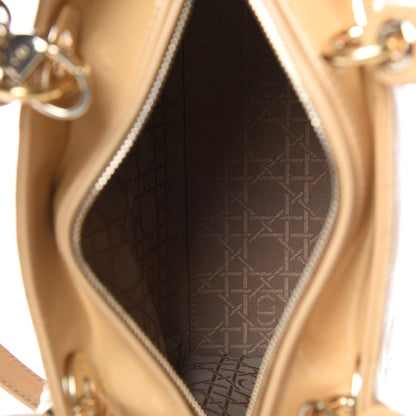 Christian Dior Patent Cannage Medium Lady Dior Beige 6 of 10