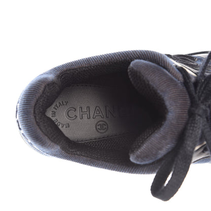 Chanel Denim Suede Calfskin CC Sneakers Navy 8 of 8