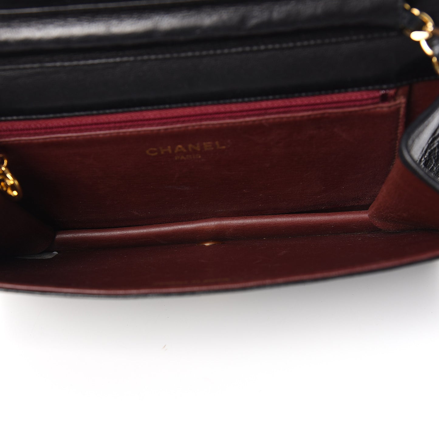 Lambskin Quilted Small Single Flap Black