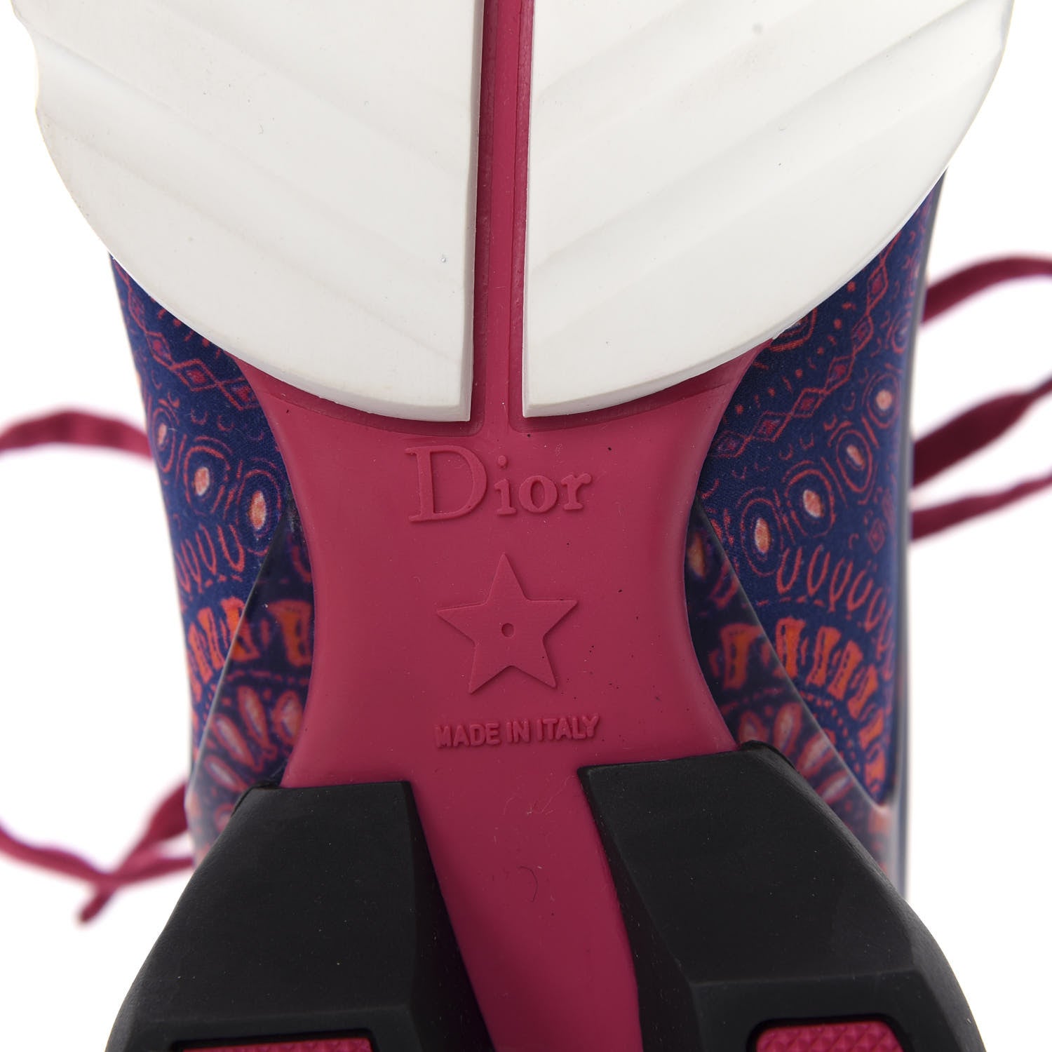 Christian Dior Technical Fabric Rubber Womens Fireworks D-Connect Sneakers 36 Deep Blue Pink 8 of 9