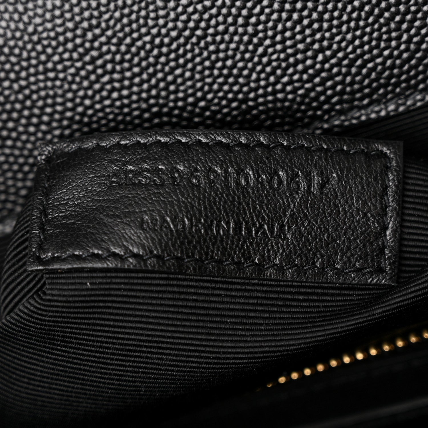 Saint Laurent Grain De Poudre Matelasse Chevron Large Monogram Satchel Black 6 of 9