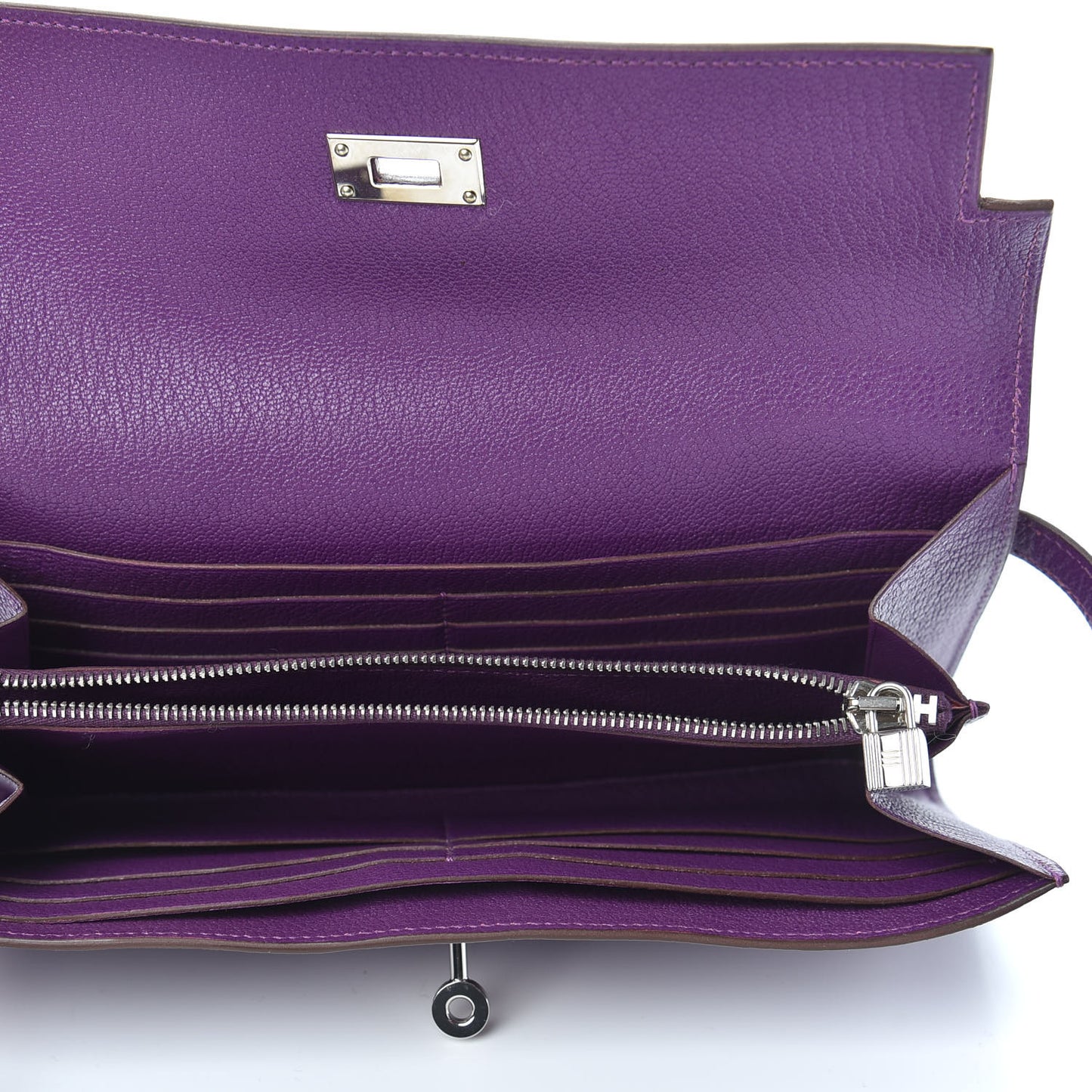 Chevre Mysore Kelly Longue Wallet Violet