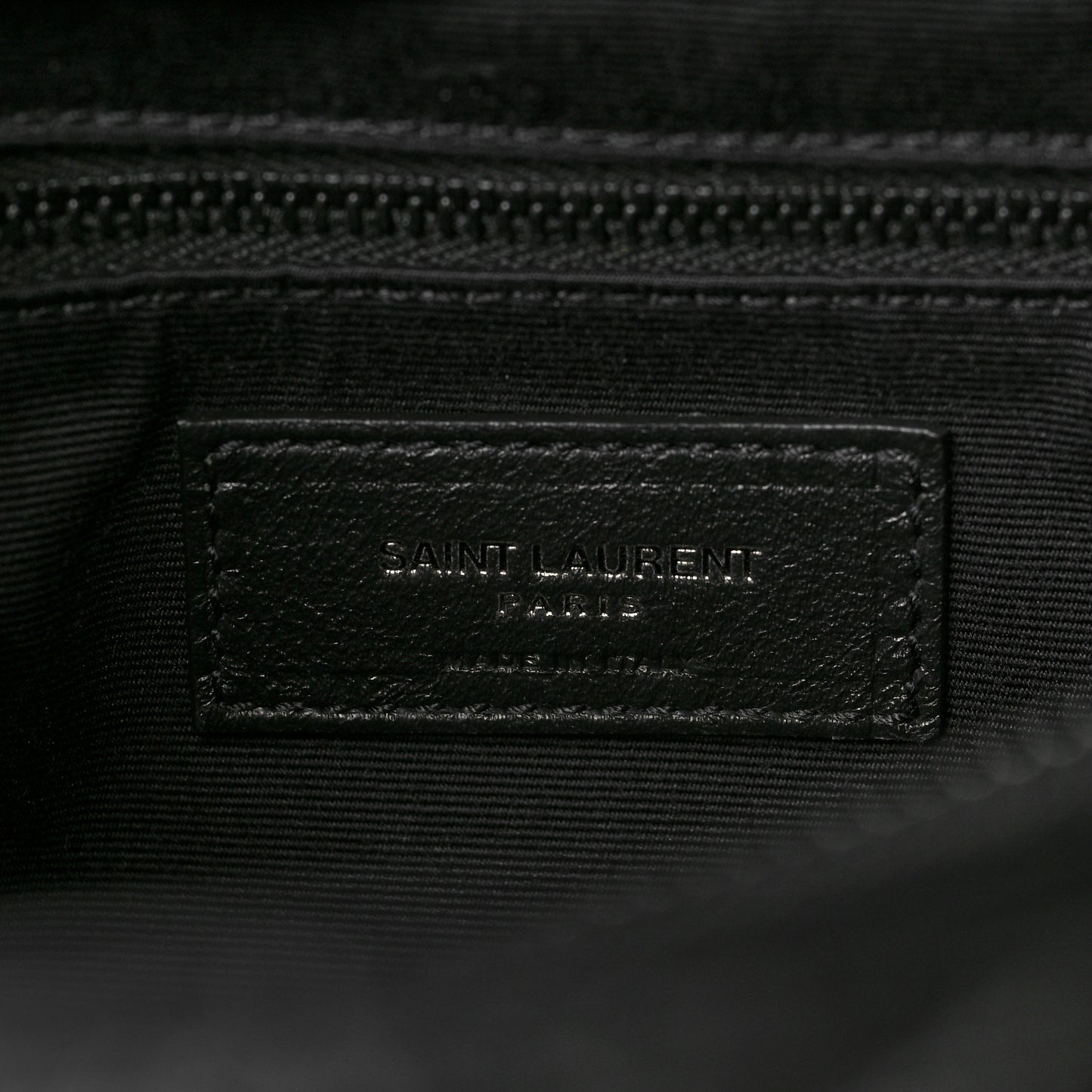 Calfskin Y Quilted Monogram Medium Loulou Chain Satchel Black