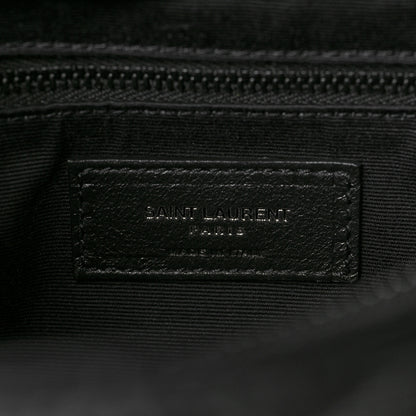 Saint Laurent Calfskin Y Quilted Monogram Medium Loulou Chain Satchel Black 6 of 8