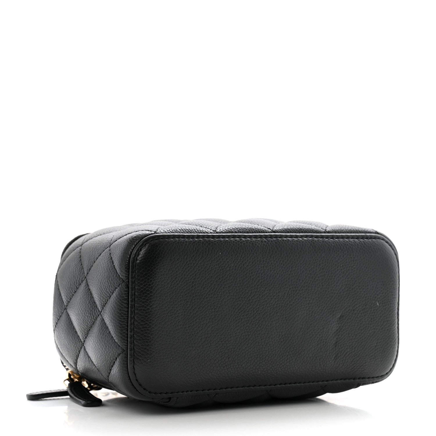 Chanel Caviar Quilted Small Tiny CC Vanity Case With Chain Black 4 of 12
