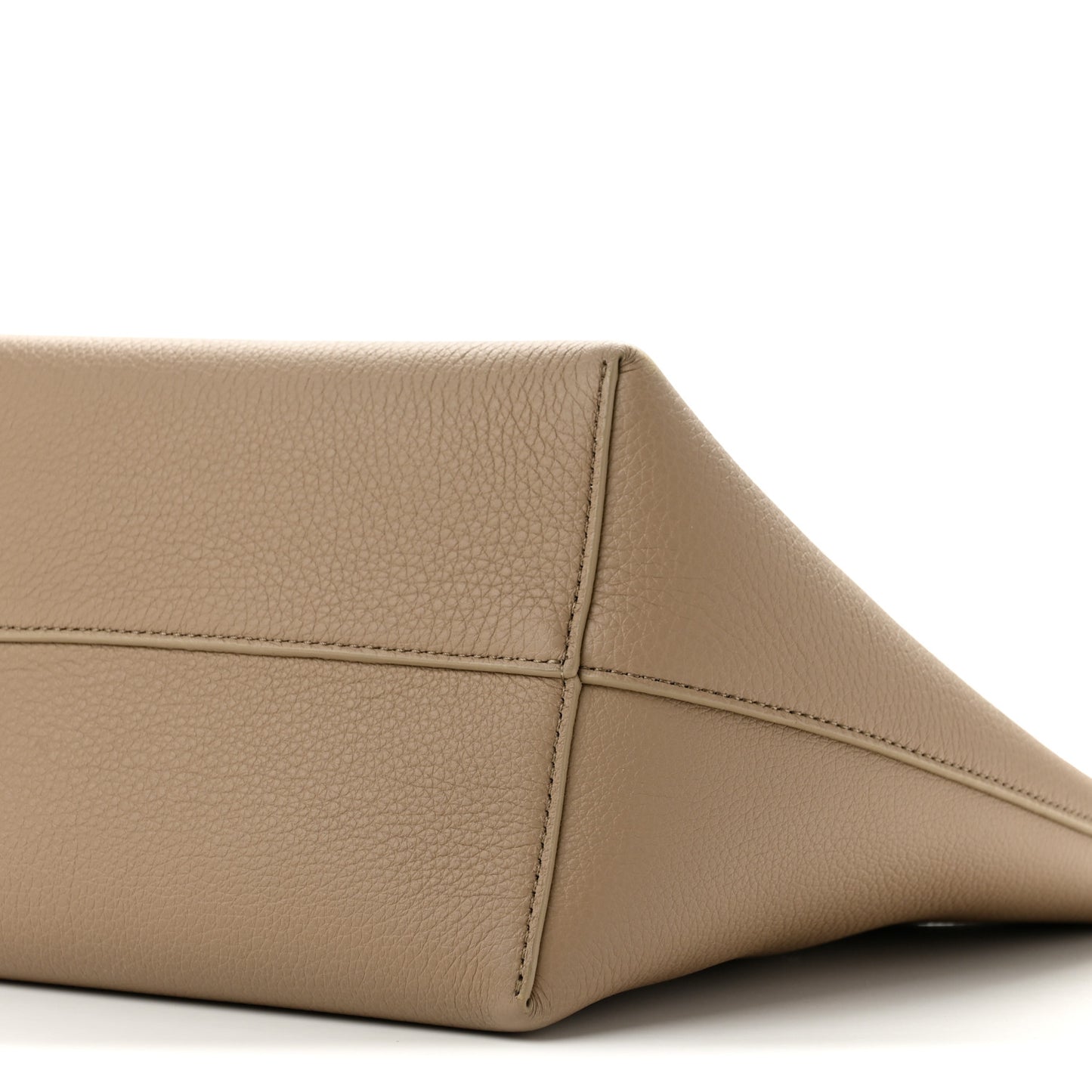 Matte Grained Calfskin Medium Park Tote Dark Taupe