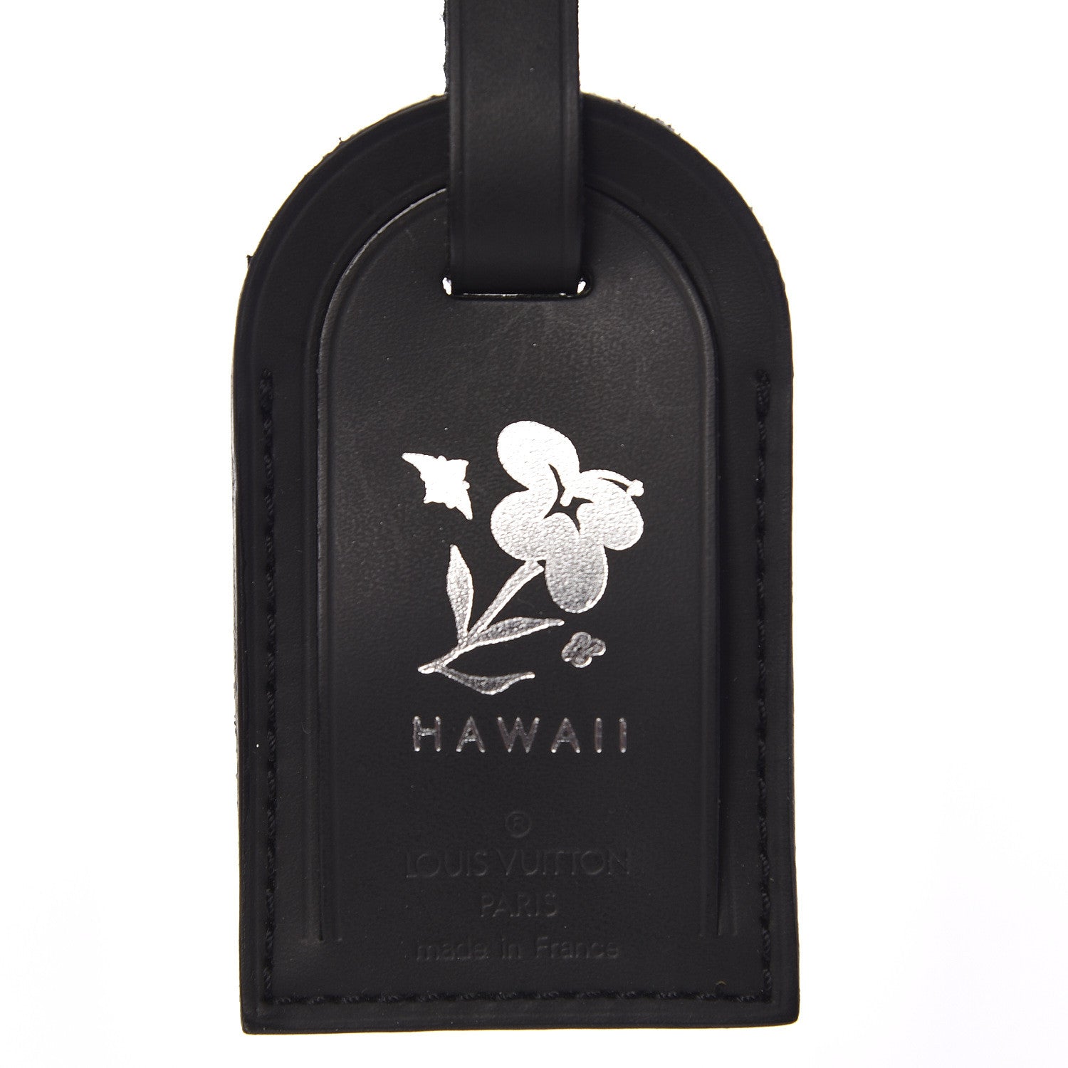 Louis Vuitton Calfskin Hawaii Luggage Tag Black 3 of 4