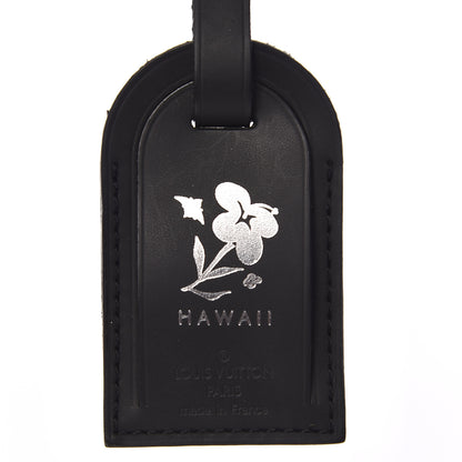 Louis Vuitton Calfskin Hawaii Luggage Tag Black 3 of 4