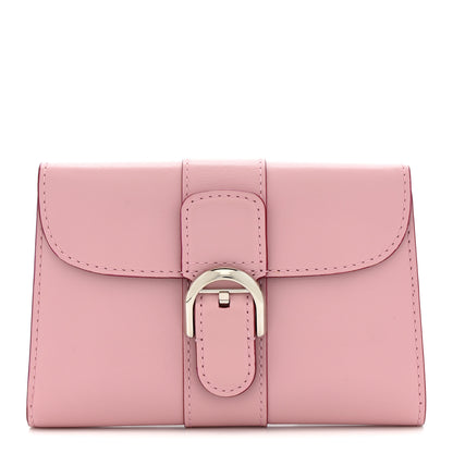 Delvaux Box Calfskin Bi-Color Brillant Compact Wallet Light Pink Red 1 of 7