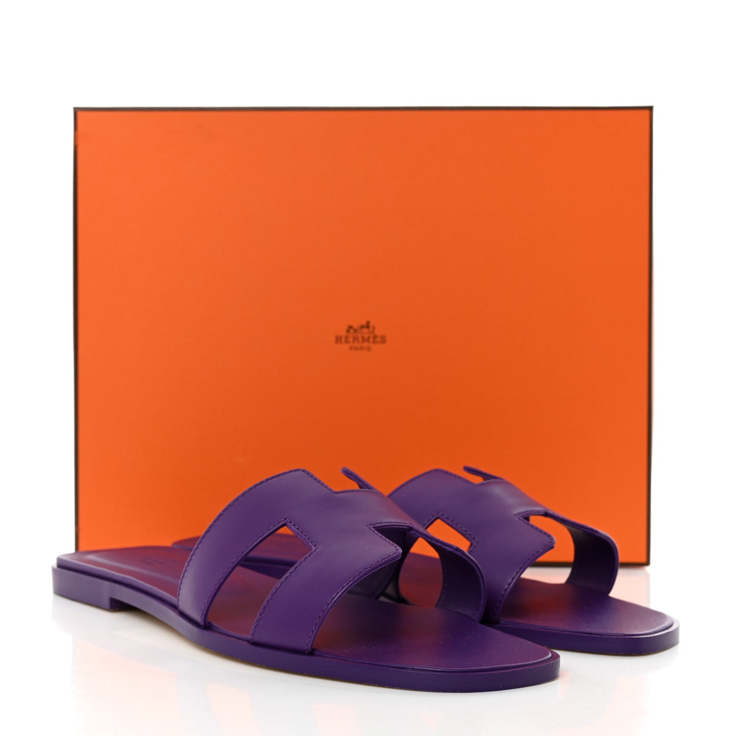 Calfskin Oran Sandals 40.5 Violet Majorette