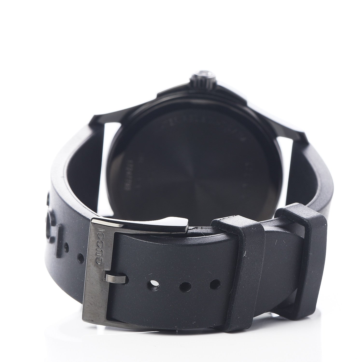 Gucci PVD Stainless Steel Rubber 38mm G-Timeless Angry Cat Quartz Watch Black 4 of 5