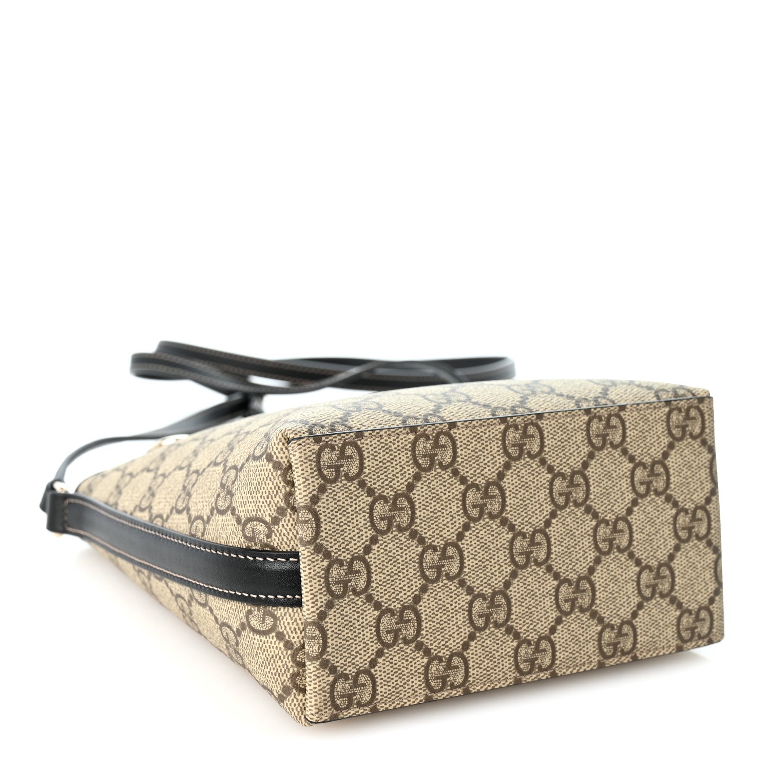 Gucci GG Supreme Monogram Emblem Nano Bucket Bag Black 4 of 9