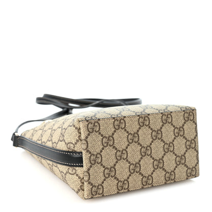Gucci GG Supreme Monogram Emblem Nano Bucket Bag Black 4 of 9
