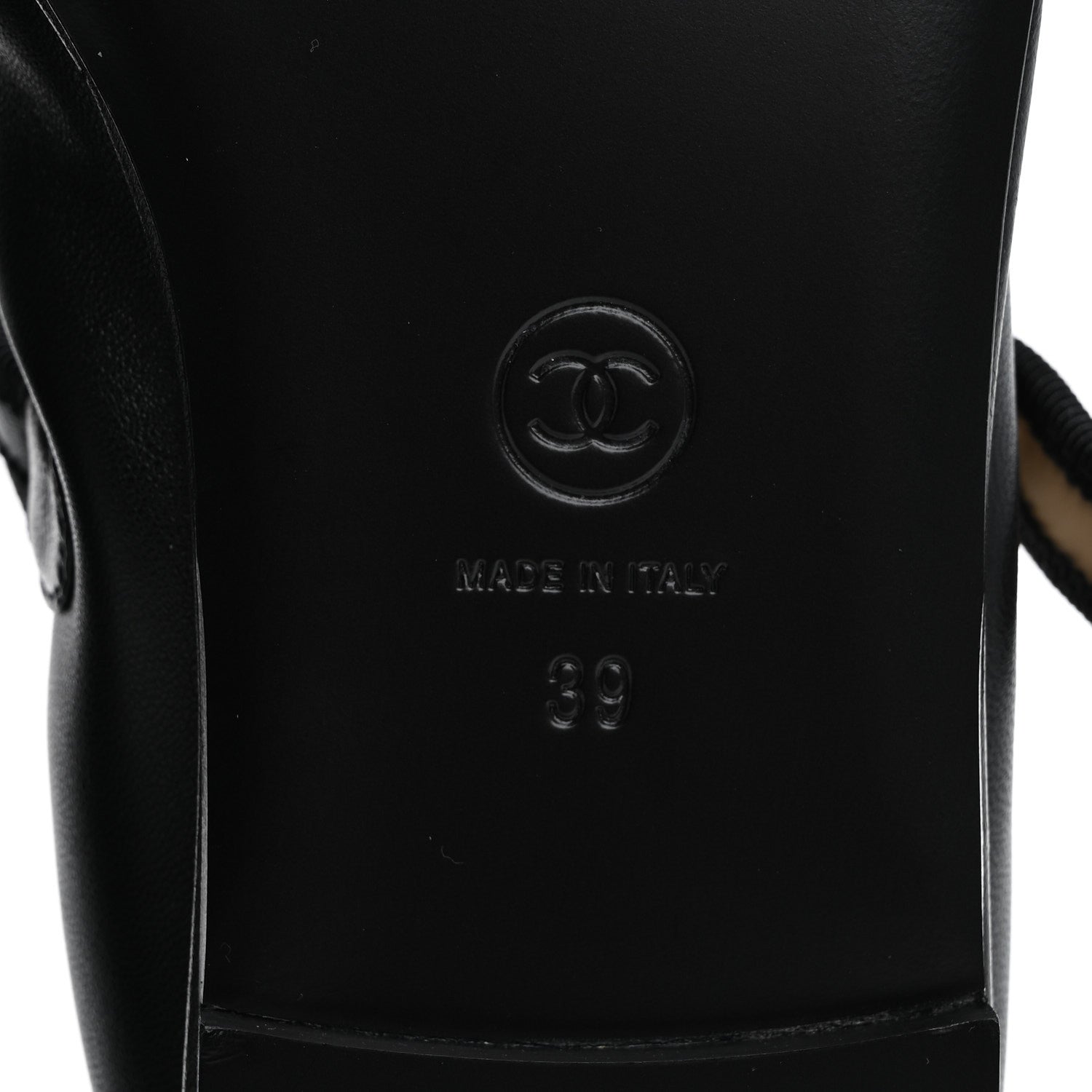 Chanel Lambskin Charm Mary Jane Flats 39 Black 8 of 10