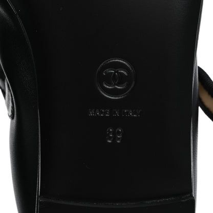 Chanel Lambskin Charm Mary Jane Flats 39 Black 8 of 10