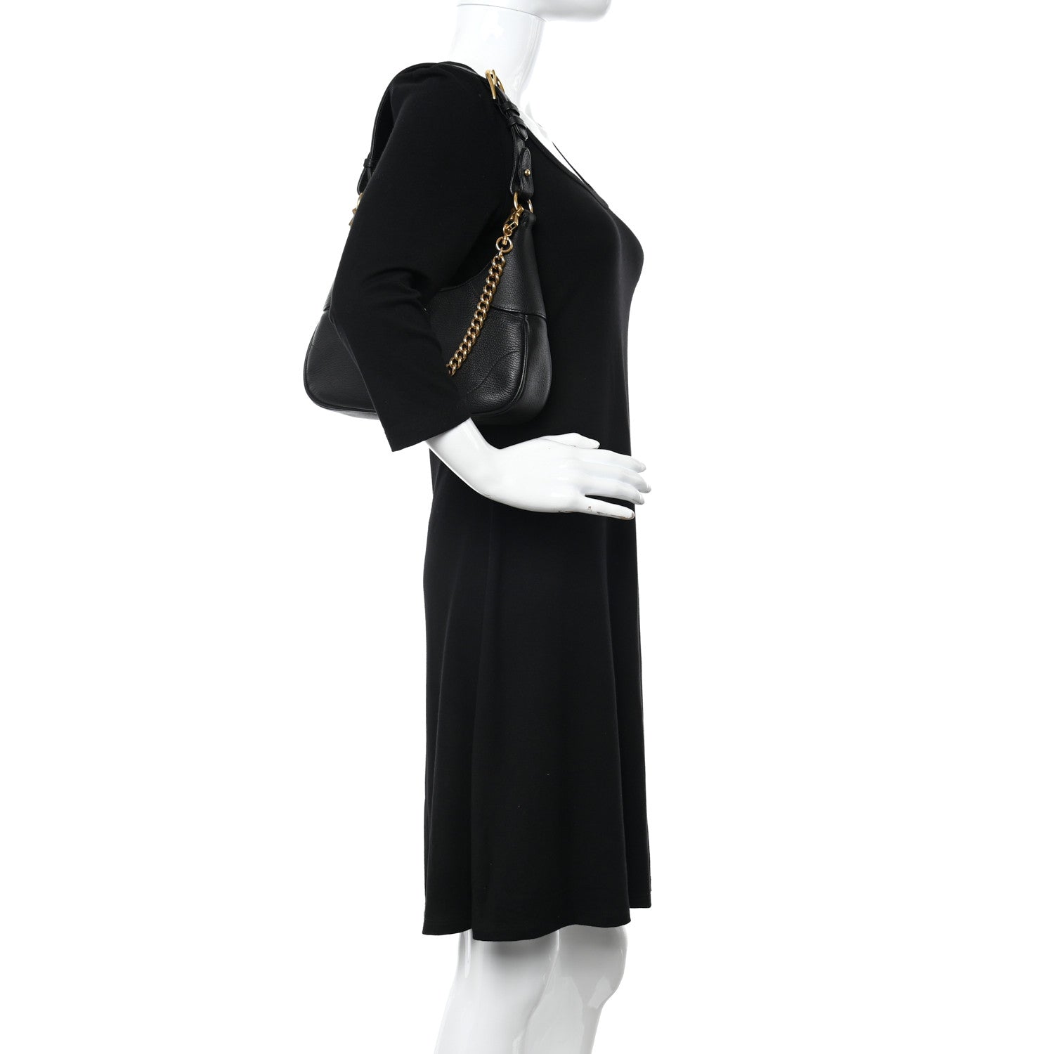 Gucci Goatskin Small Aphrodite Shoulder Bag Black 2 of 10