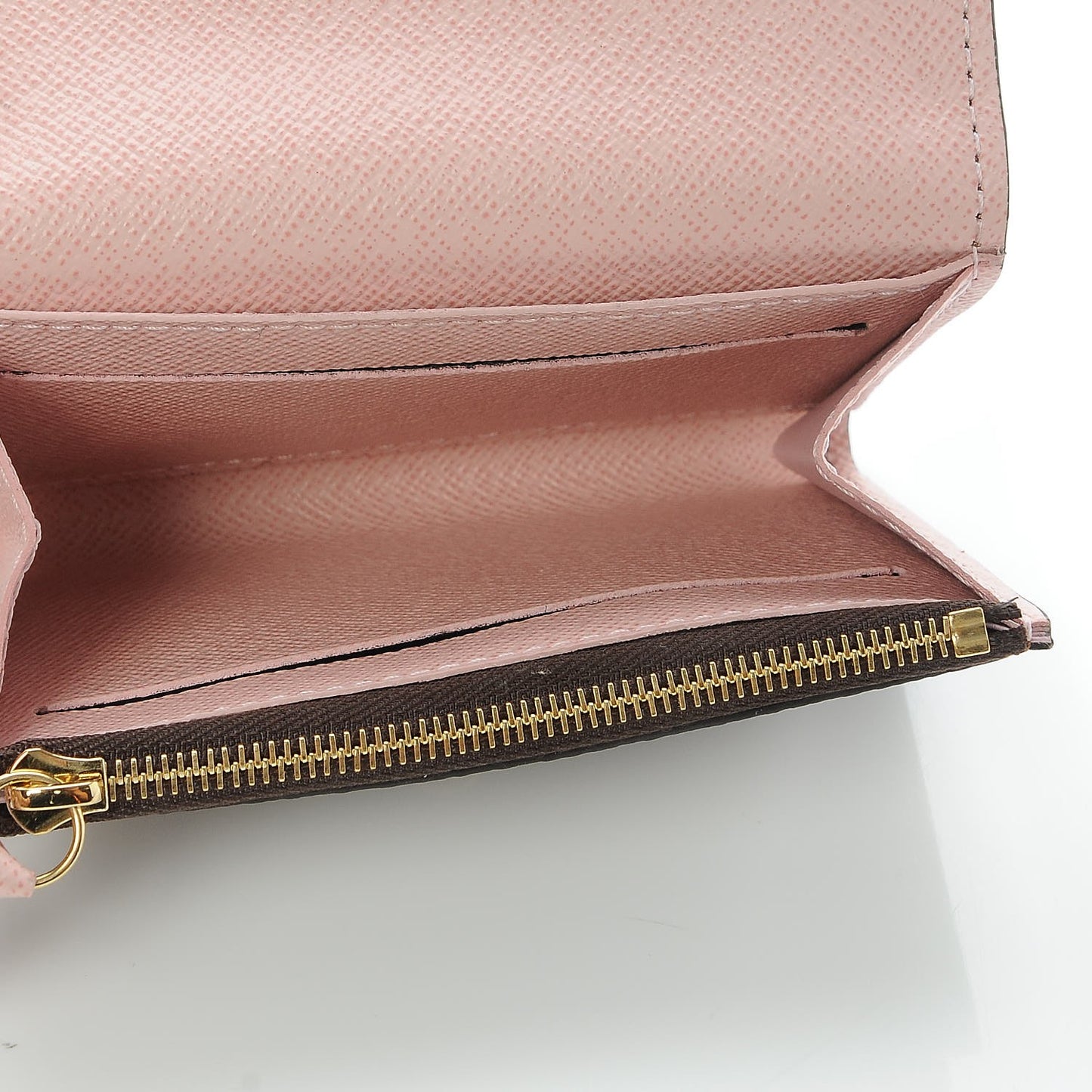 Damier Ebene Rosalie Coin Purse Rose Ballerine