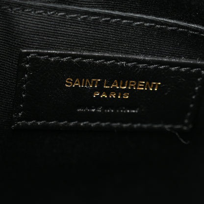Saint Laurent Calfskin Matelasse Monogram Lou Camera Bag Black 6 of 10
