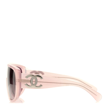 Chanel Acetate Shield Sunglasses 5495 Light Pink 3 of 8