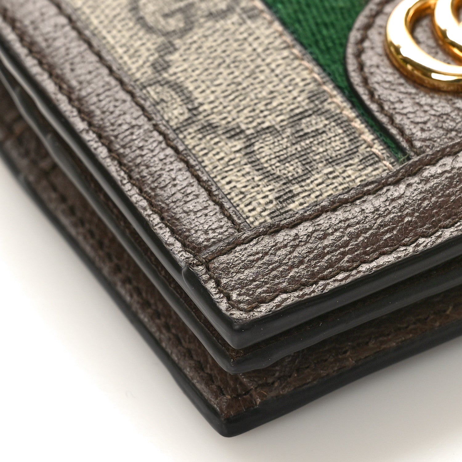 Gucci GG Supreme Monogram Web Ophidia Card Case Beige New Acero 8 of 10