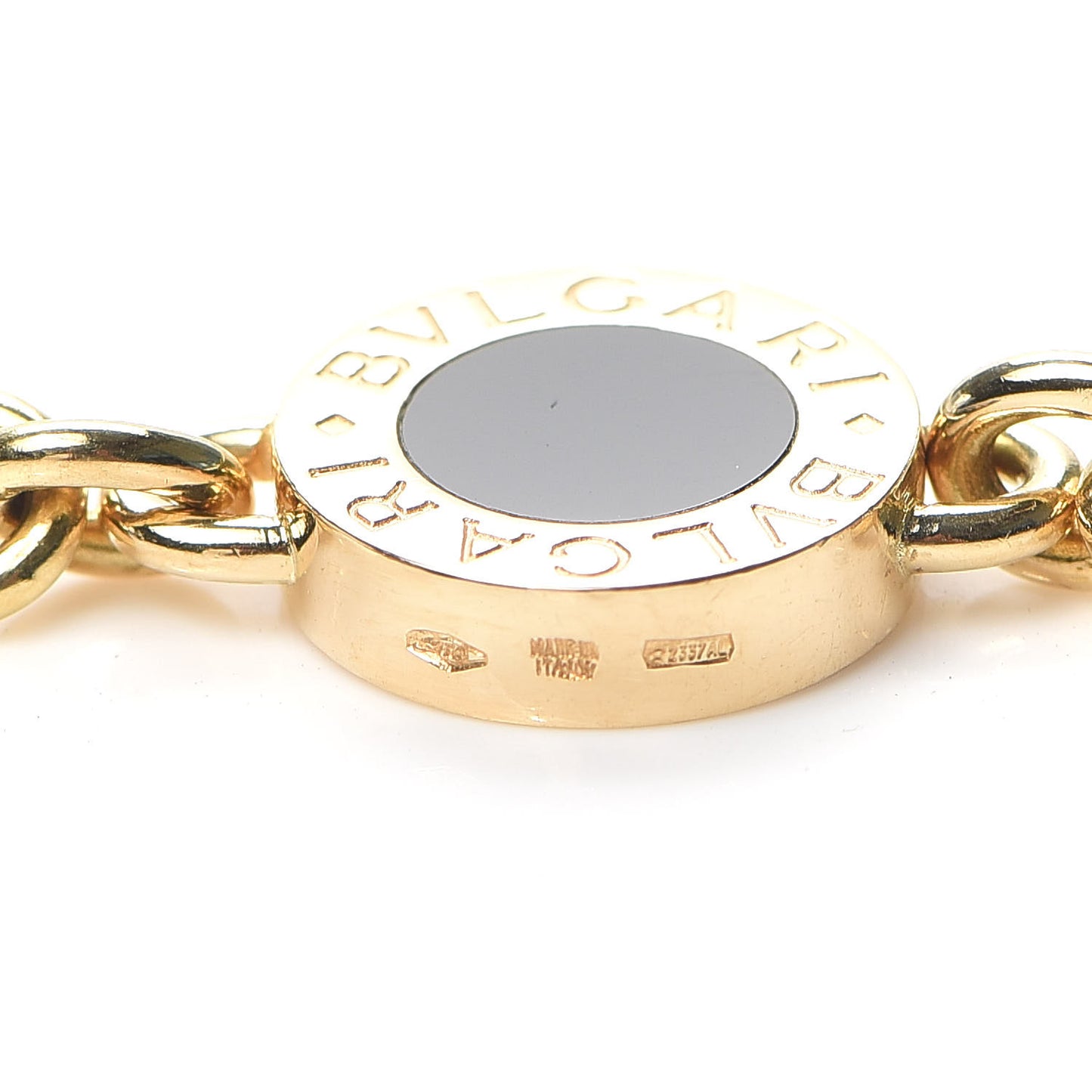 18K Yellow Gold Black Onyx BVLGARI BVLGARI Station Necklace