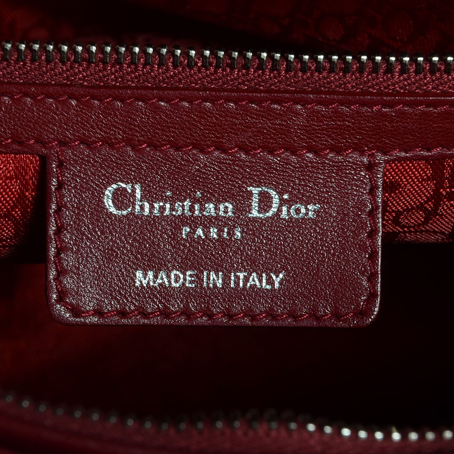 Lambskin Cannage Large Lady Dior Red