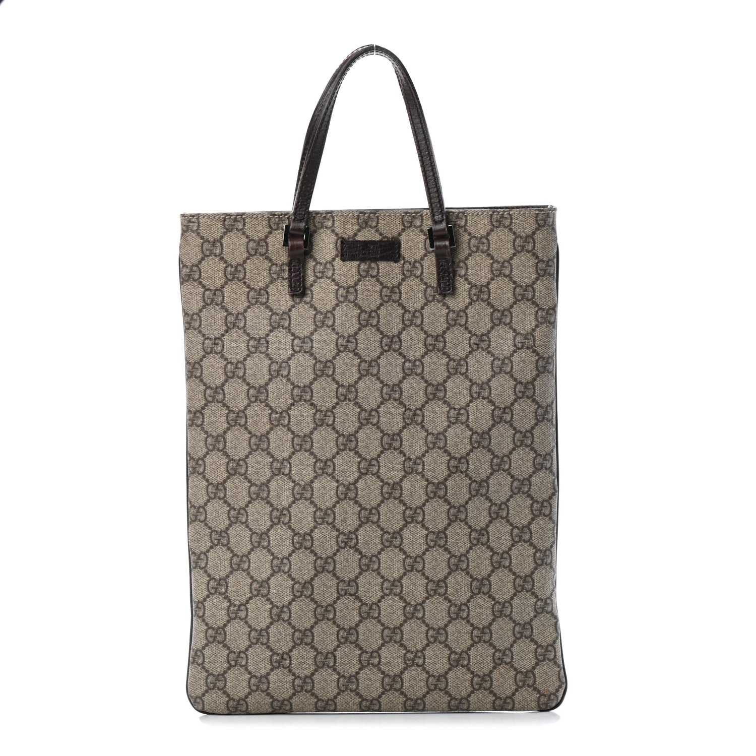 Gucci GG Plus Monogram Flat Vertical Tote Dark Brown 1 of 5