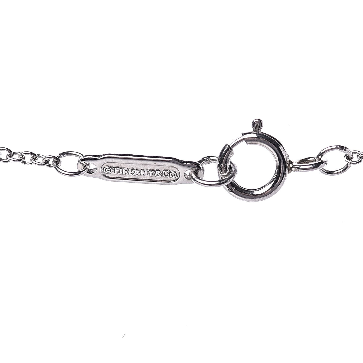 Tiffany Platinum Diamond Horseshoe Pendant Necklace 6 of 6