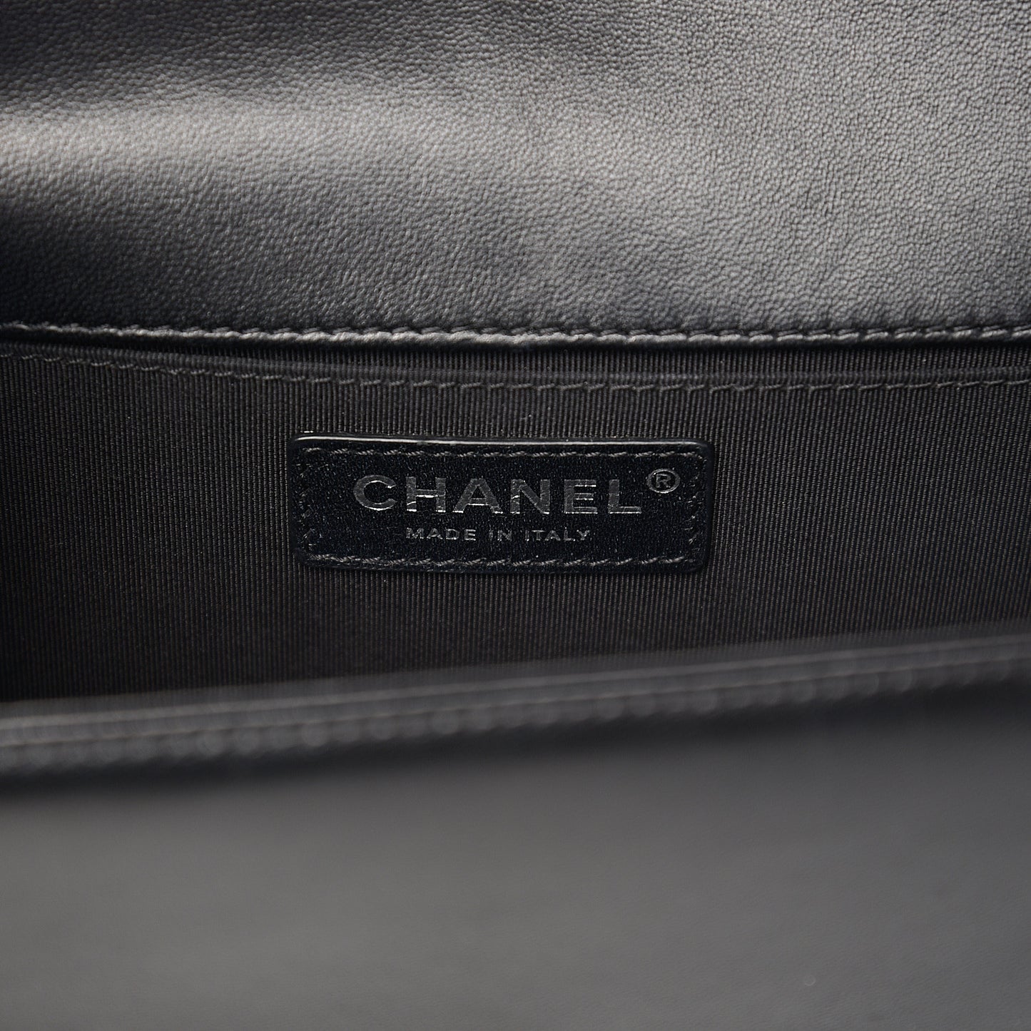 Lambskin Quilted Medium Boy Flap Black
