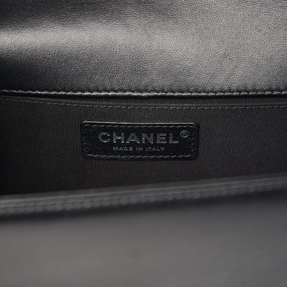 Chanel Lambskin Quilted Medium Boy Flap Black 5 of 12