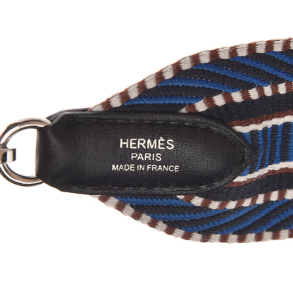 Hermes Toile Swift 50mm Sangle Cavale Shoulder Strap Bleu Zellige Indigo Black 3 of 3